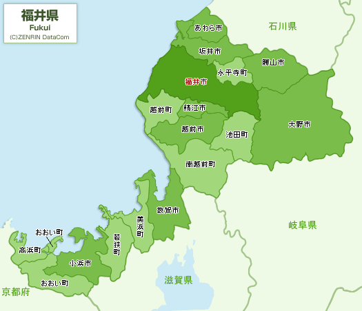 Hd限定日本地図 福井県 花の画像